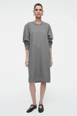 Hot COS OVERSIZED SWEATSHIRT MIDI DRESS GRAY MÉLANGE