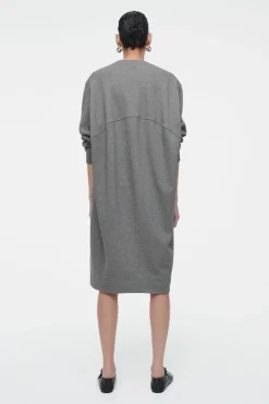 Hot COS OVERSIZED SWEATSHIRT MIDI DRESS GRAY MÉLANGE