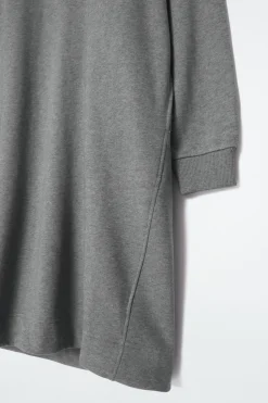 Hot COS OVERSIZED SWEATSHIRT MIDI DRESS GRAY MÉLANGE