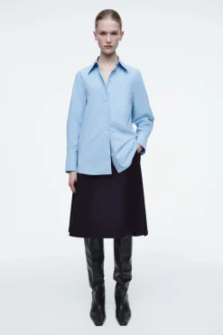 Outlet COS OVERSIZED TAILORED SHIRT LIGHT BLUE