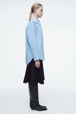 Outlet COS OVERSIZED TAILORED SHIRT LIGHT BLUE