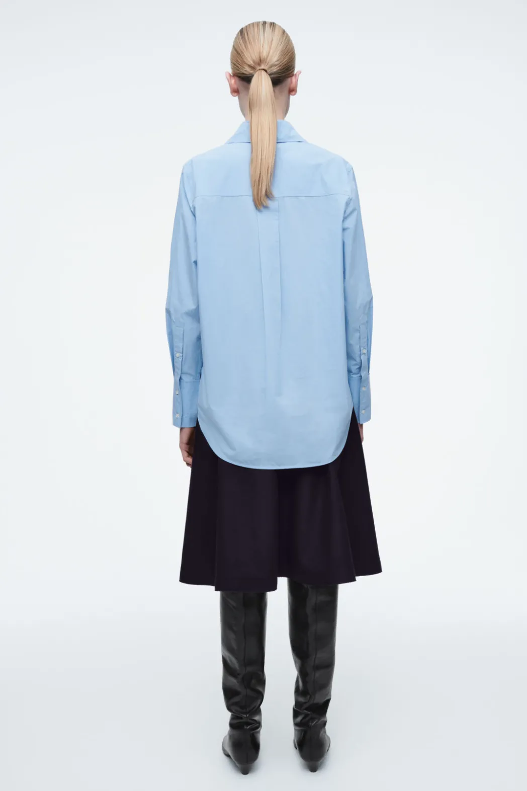 Outlet COS OVERSIZED TAILORED SHIRT LIGHT BLUE