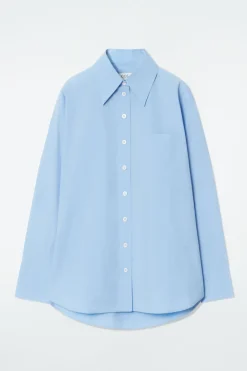 Outlet COS OVERSIZED TAILORED SHIRT LIGHT BLUE