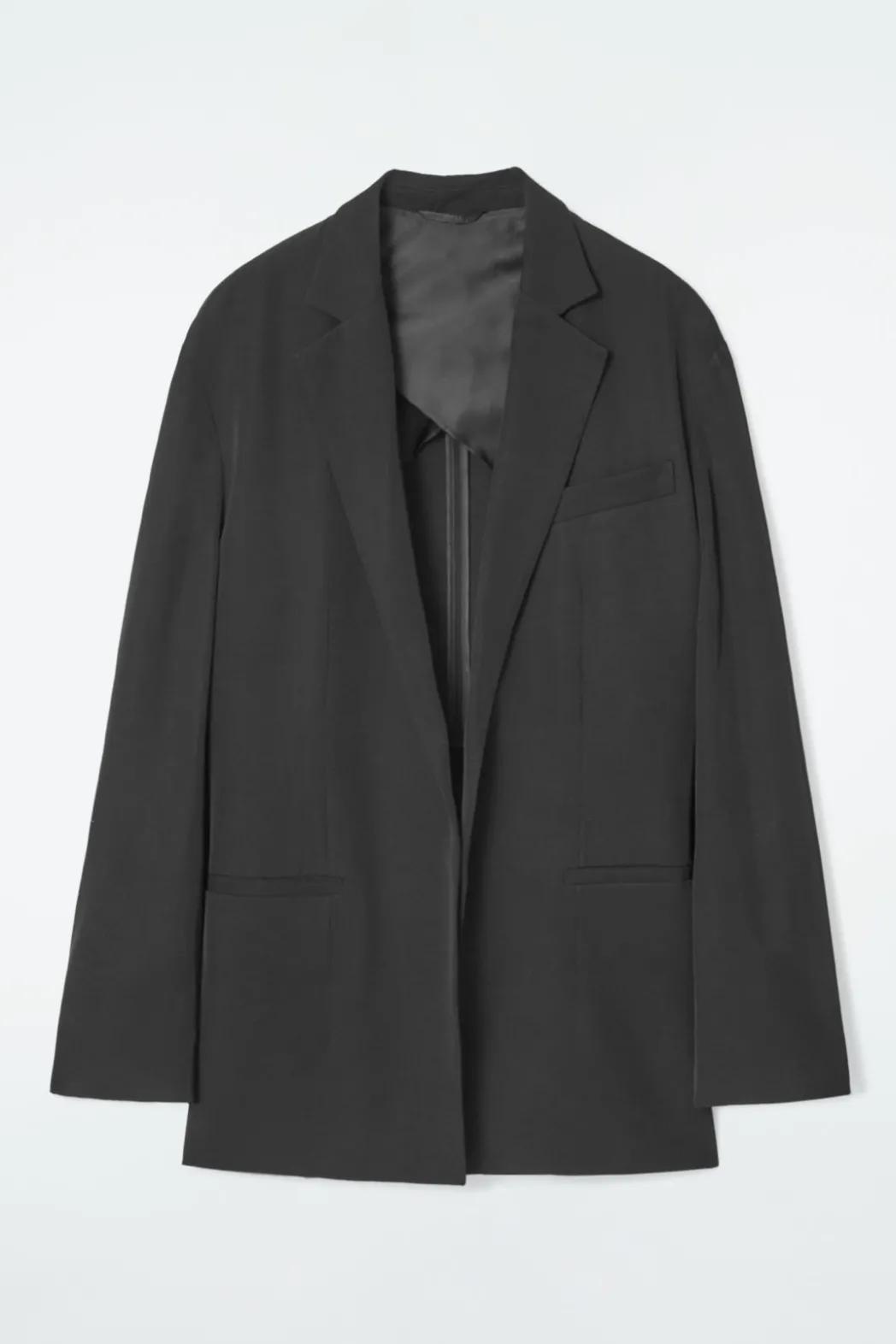 Best COS OVERSIZED TIE-FRONT BLAZER BLACK