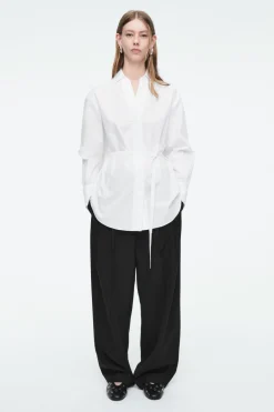 Hot COS OVERSIZED TIE-WAIST SHIRT WHITE