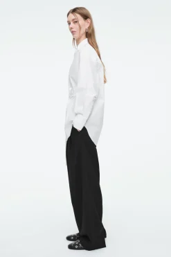 Hot COS OVERSIZED TIE-WAIST SHIRT WHITE