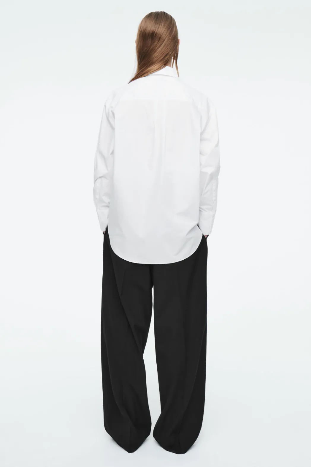 Hot COS OVERSIZED TIE-WAIST SHIRT WHITE