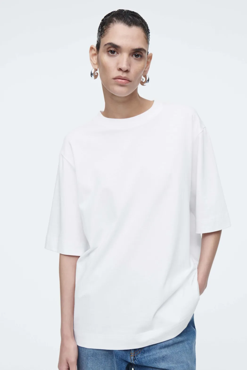 Hot COS OVERSIZED T-SHIRT WHITE
