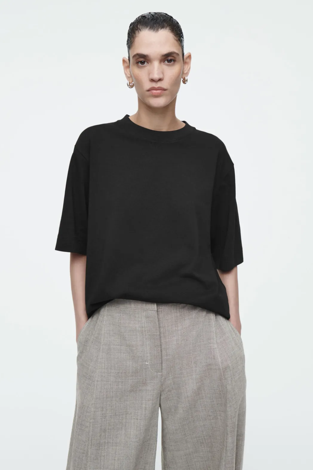 Clearance COS OVERSIZED T-SHIRT BLACK