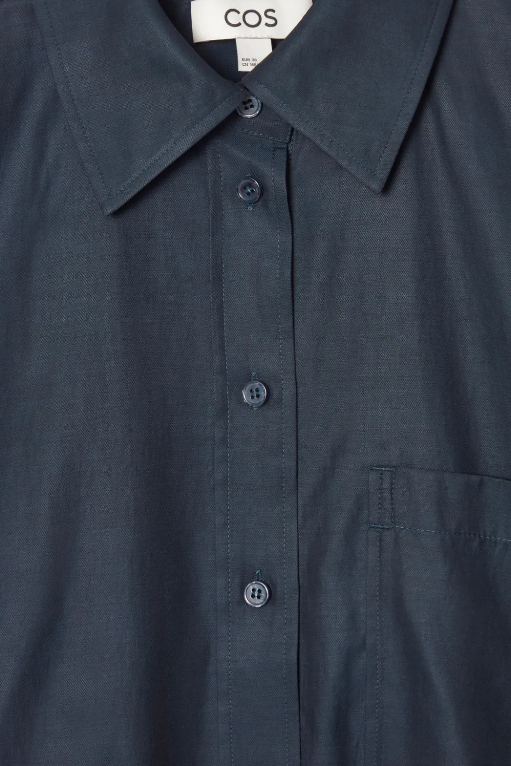 COS OVERSIZED TWILL SHIRT NAVY