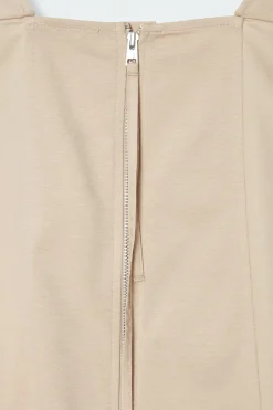 Online COS OVERSIZED V-NECK JUMPSUIT BEIGE