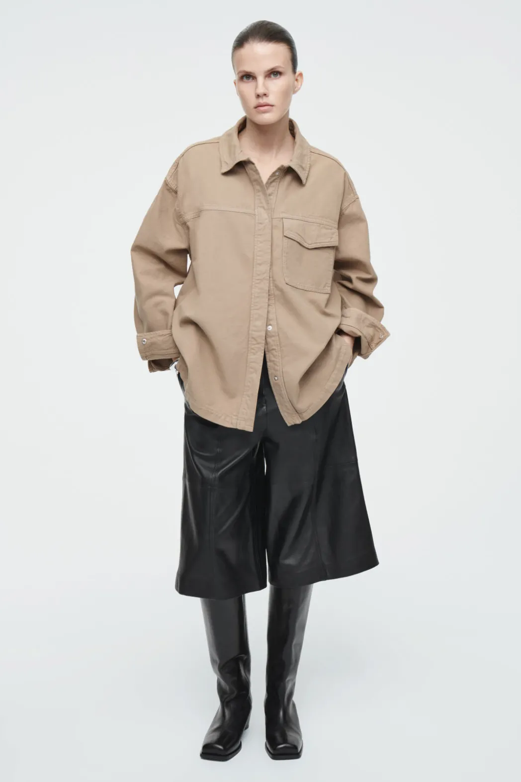 COS OVERSIZED WORKWEAR OVERSHIRT KHAKI