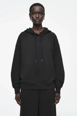 Hot COS OVRESIZED JERSEY HOODIE BLACK