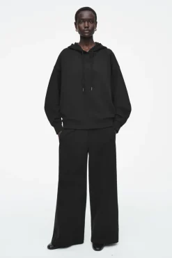 Hot COS OVRESIZED JERSEY HOODIE BLACK
