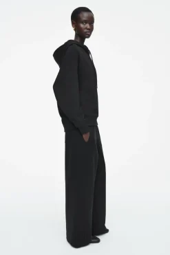 Hot COS OVRESIZED JERSEY HOODIE BLACK