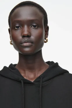 Hot COS OVRESIZED JERSEY HOODIE BLACK