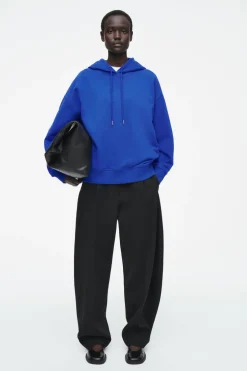 Hot COS OVRESIZED JERSEY HOODIE COBALT BLUE