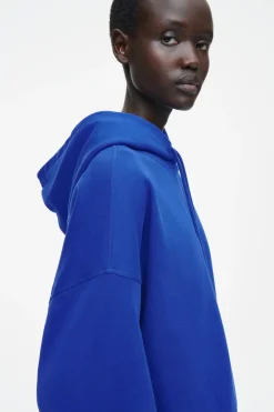Hot COS OVRESIZED JERSEY HOODIE COBALT BLUE