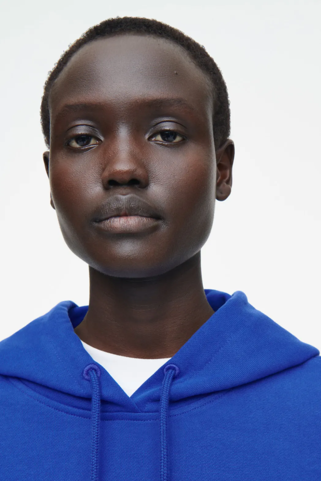 Hot COS OVRESIZED JERSEY HOODIE COBALT BLUE