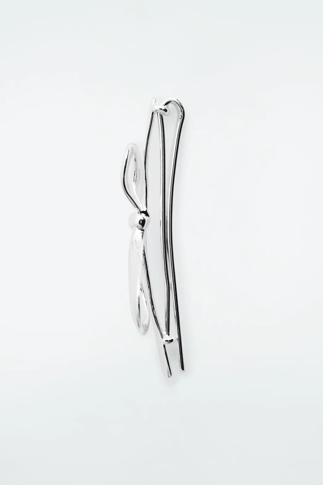 Clearance COS 4-PACK BOW HAIR SLIDES SILVER