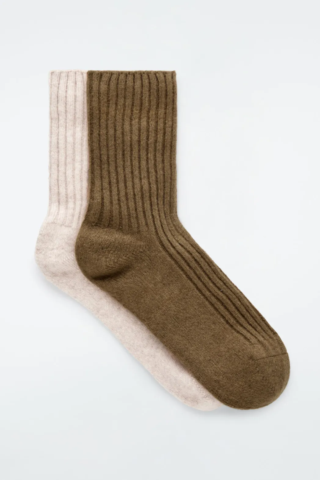 Outlet COS 2-PACK CASHMERE SOCKS GIFT SET BEIGE / BROWN