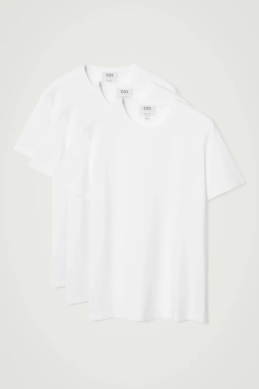 New COS 3-PACK REGULAR COTTON T-SHIRTS white