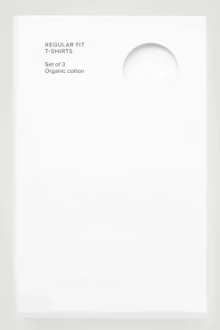 New COS 3-PACK REGULAR COTTON T-SHIRTS white