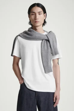 Discount COS 3-PACK REGULAR COTTON T-SHIRTS NAVY / GRAY / WHITE