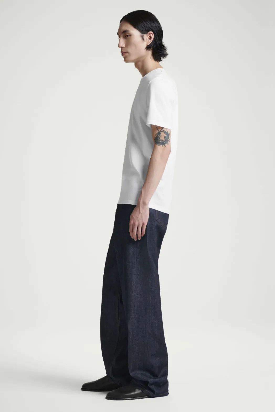 Discount COS 3-PACK REGULAR COTTON T-SHIRTS NAVY / GRAY / WHITE