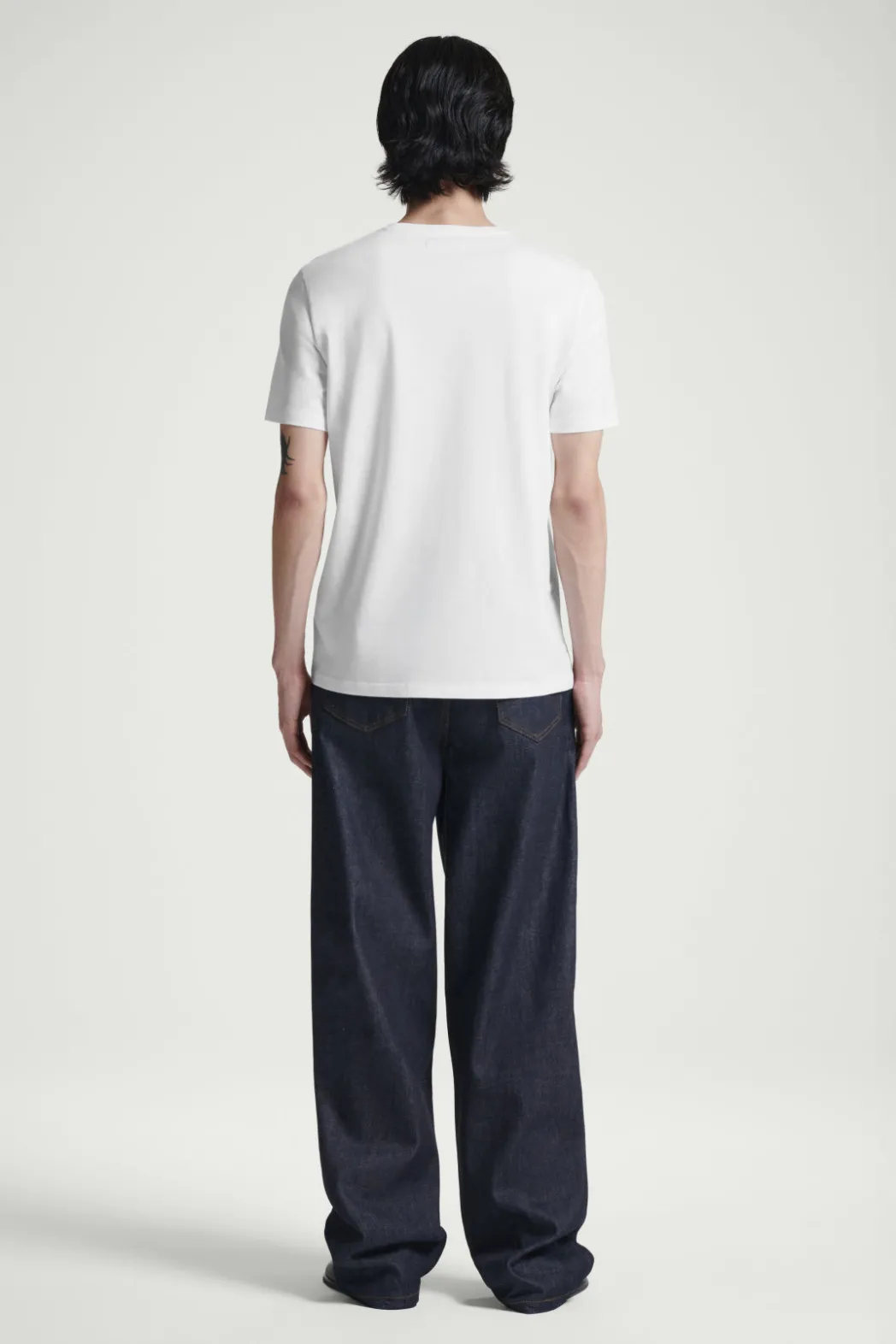 Discount COS 3-PACK REGULAR COTTON T-SHIRTS NAVY / GRAY / WHITE