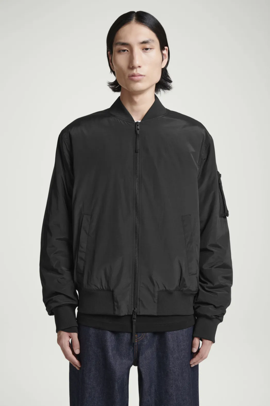 Clearance COS PADDED BOMBER JACKET BLACK