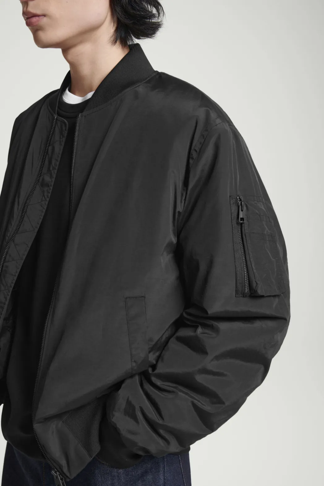 Clearance COS PADDED BOMBER JACKET BLACK