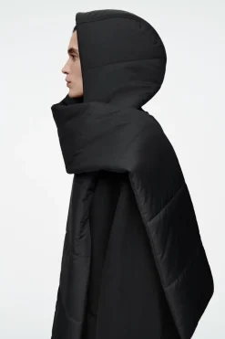 Sale COS PADDED HYBRID HOODED SCARF BLACK