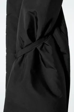 Sale COS PADDED HYBRID HOODED SCARF BLACK