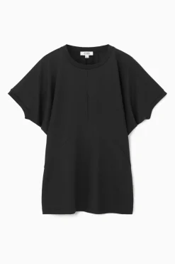 Clearance COS PANELED BATWING T-SHIRT NAVY