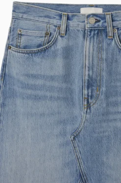 Outlet COS PANELED DENIM MAXI SKIRT BLUE