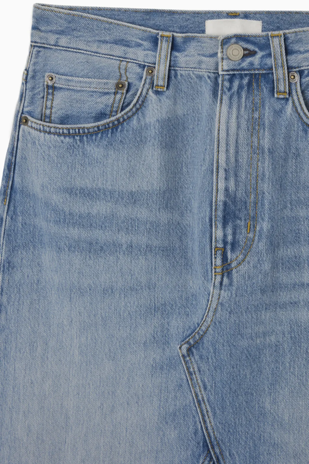 Outlet COS PANELED DENIM MAXI SKIRT BLUE