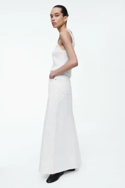 Online COS PANELED DENIM MAXI SKIRT OFF-WHITE