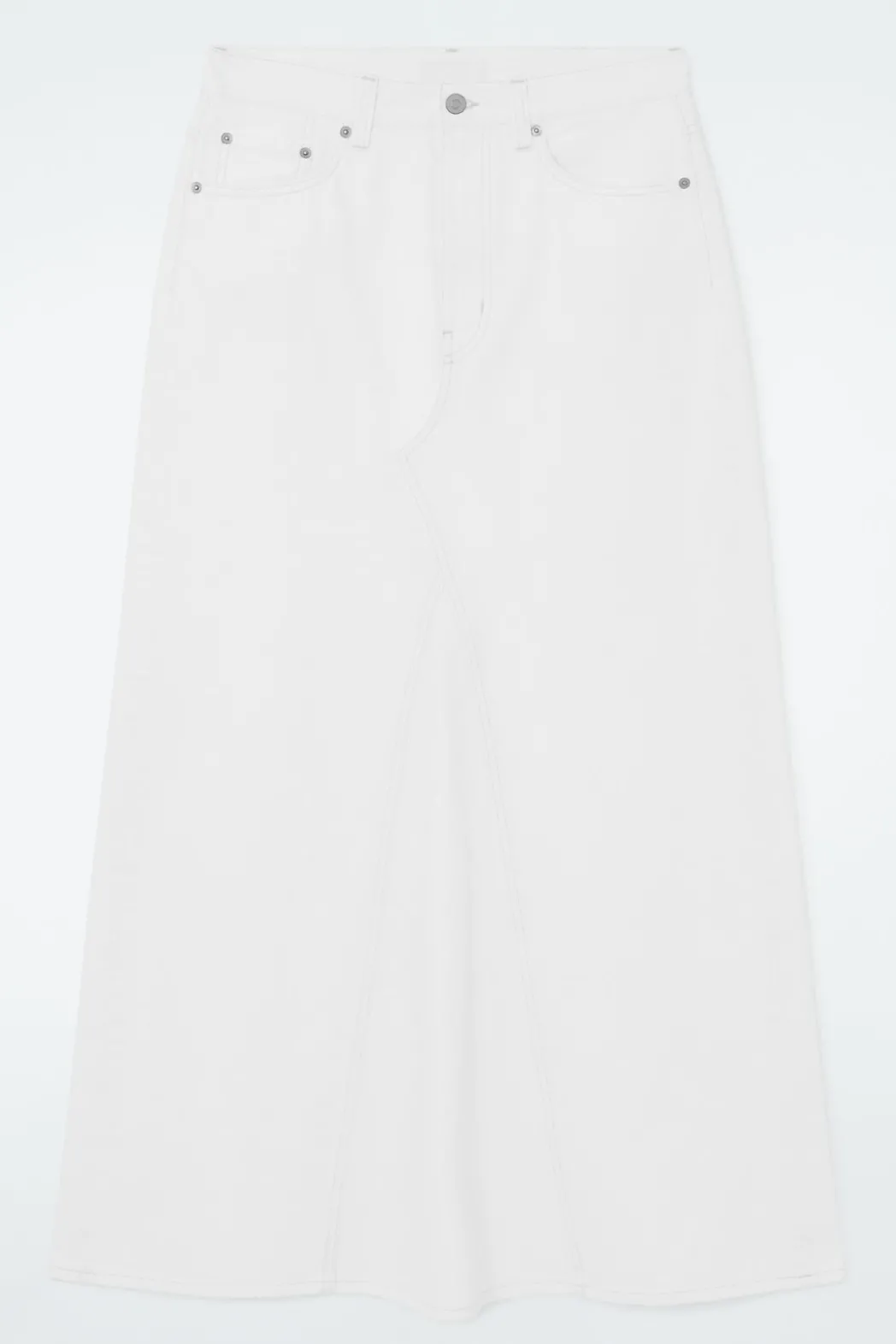 Online COS PANELED DENIM MAXI SKIRT OFF-WHITE