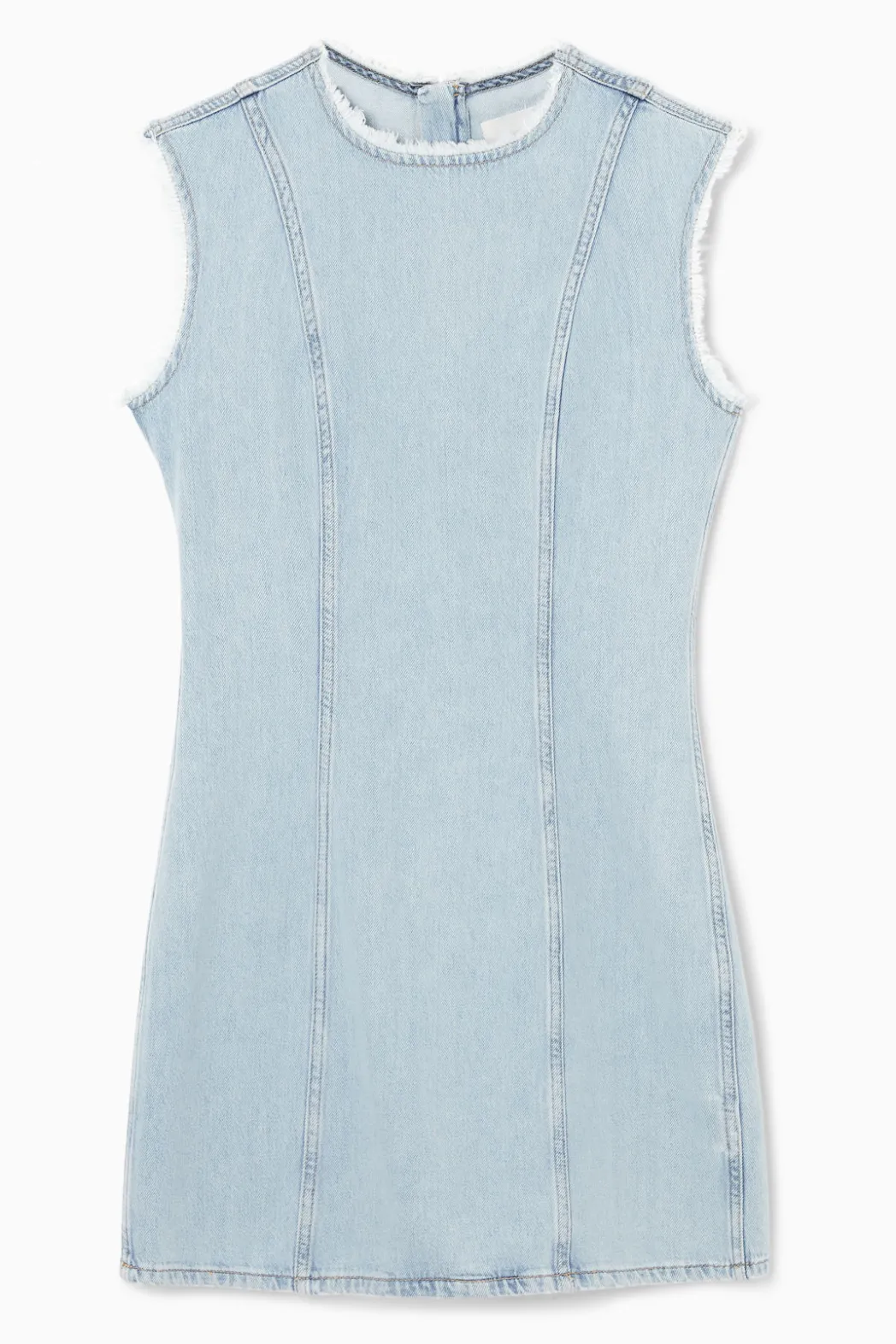 Online COS PANELED DENIM MINI DRESS LIGHT BLUE