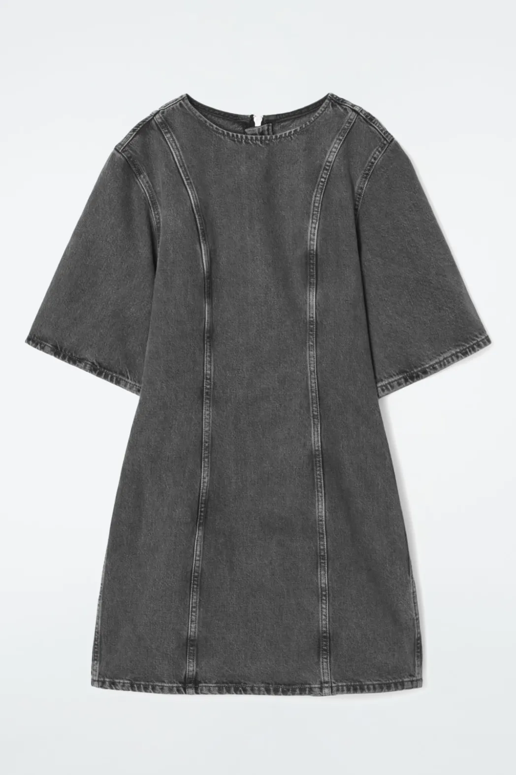 Hot COS PANELED DENIM MINI DRESS BLACK