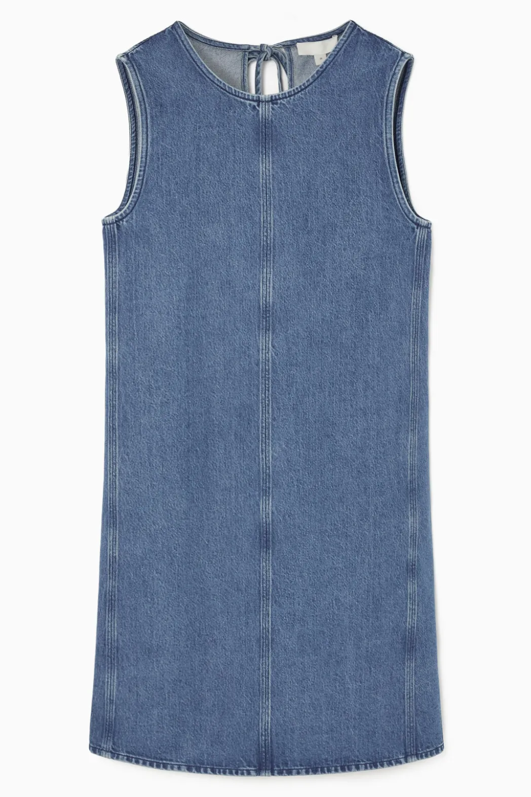 Best COS PANELED DENIM SHIFT DRESS BLUE