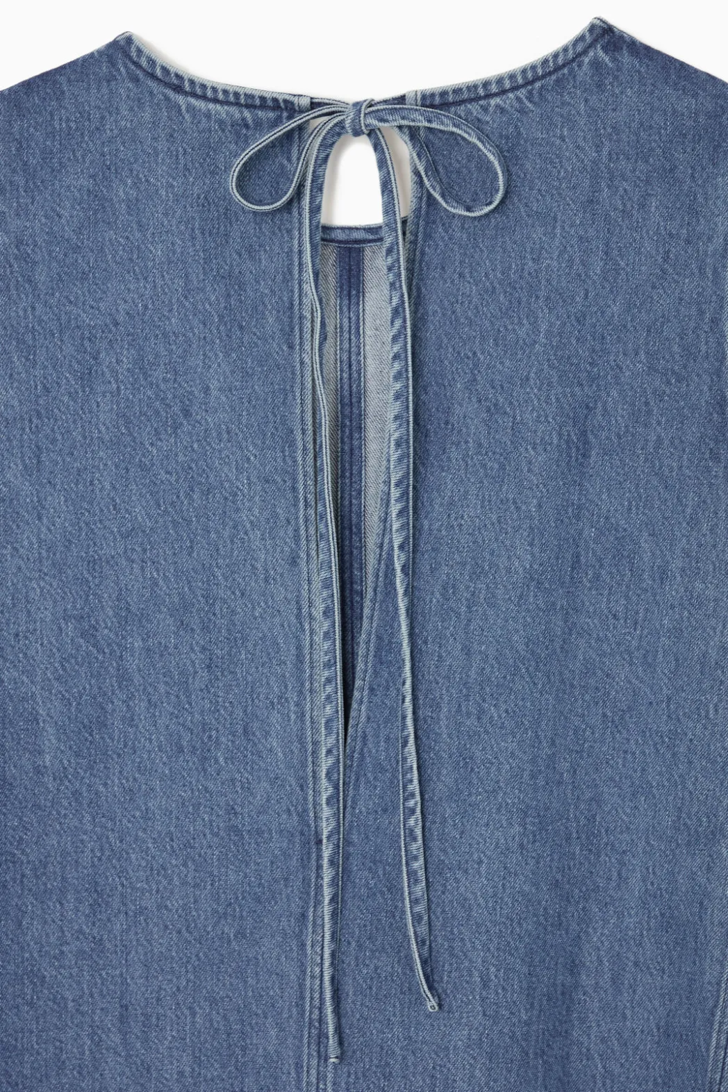 Best COS PANELED DENIM SHIFT DRESS BLUE