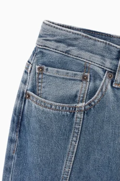 Hot COS PANELED FLARED DENIM SKIRT FADED BLUE