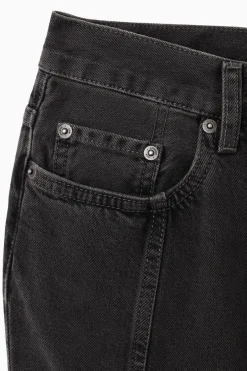 Best COS PANELED FLARED DENIM SKIRT BLACK
