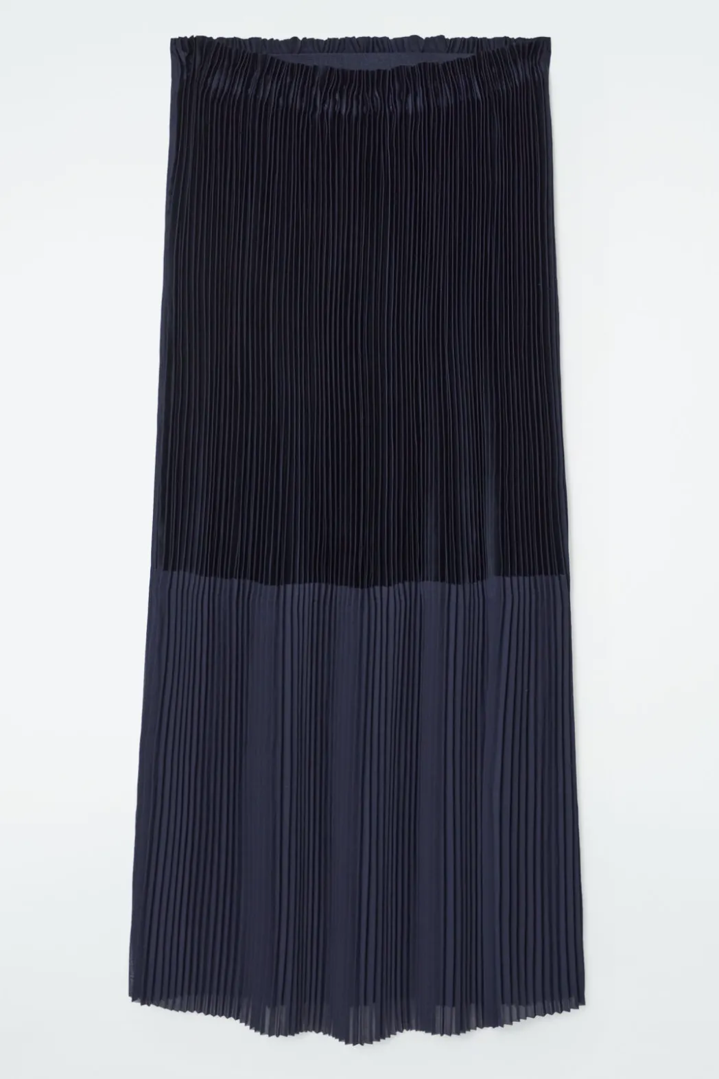 Best COS PANELED PLEATED COLUMN MAXI SKIRT NAVY