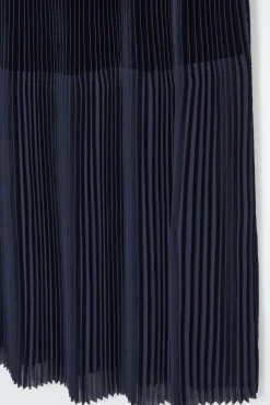 Best COS PANELED PLEATED COLUMN MAXI SKIRT NAVY
