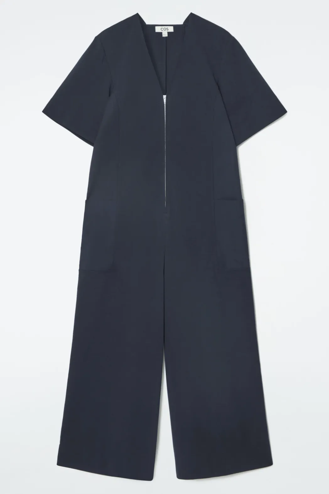 Clearance COS PANELED V-NECK JUMPSUIT NAVY