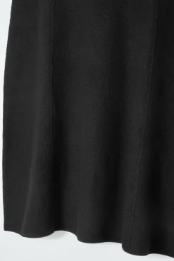 Hot COS PANELED WOOL SHIFT DRESS BLACK