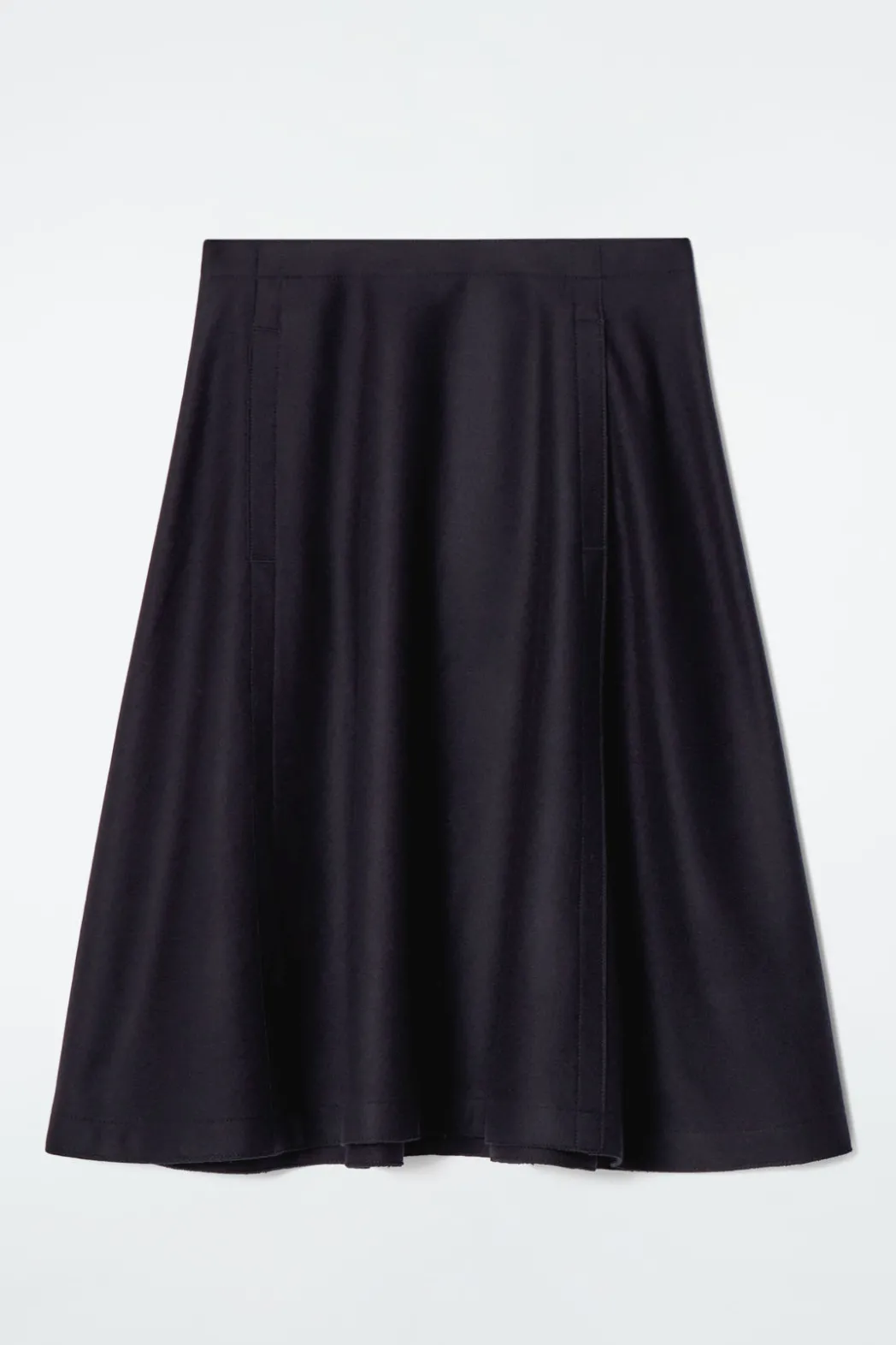 Outlet COS PANELLED WOOL MIDI SKIRT NAVY